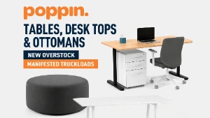 Poppin Tables, Desk Tops & Ottomans | New Overstock Manifested Truckloads