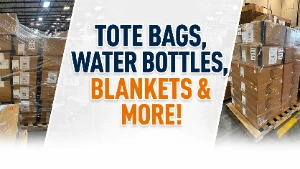 Tote Bags, Water Bottles, Blankets & More | New Overstock Manifested Load