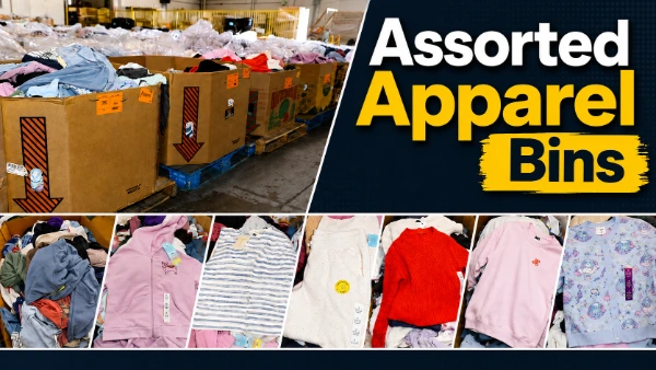Assorted Apparel Bins | Customer Returns Unmanifested Loads